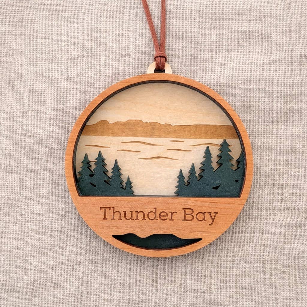Thunder Bay Canada 3D Wood Ornament - Souvenir