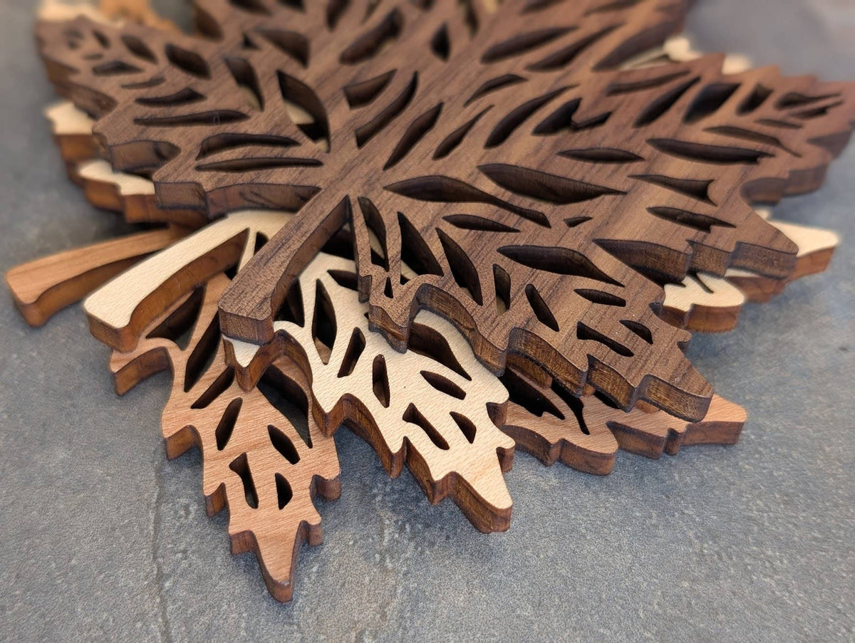 Signature Maple Leaf Coasters (Sold Singly, Bulk)
