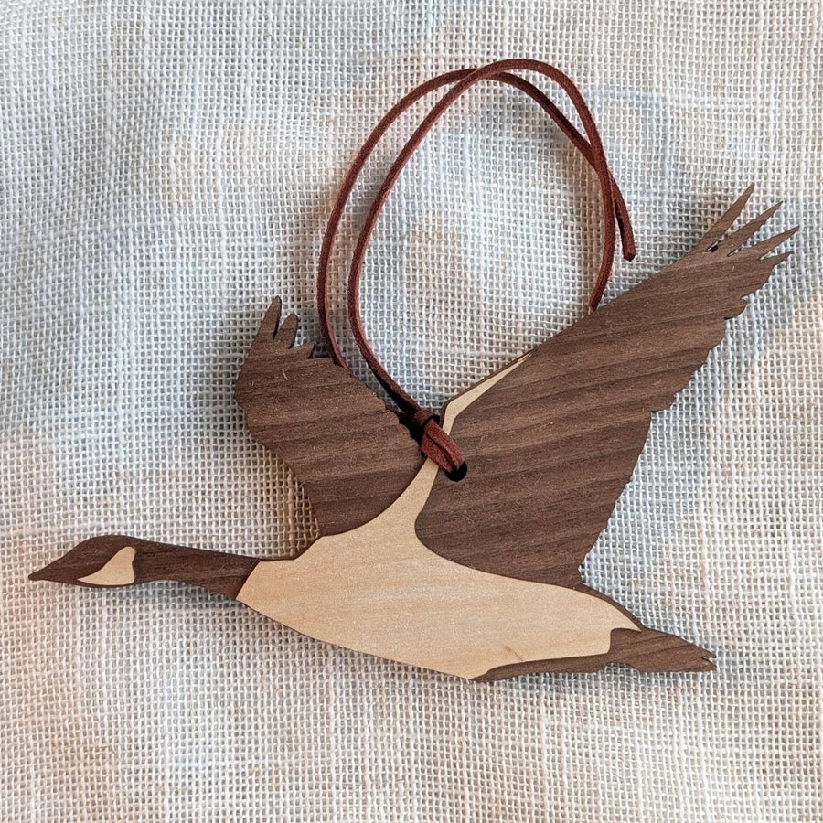 Canada Goose Ornament - Maple Wood- Made in Canada Souvenir